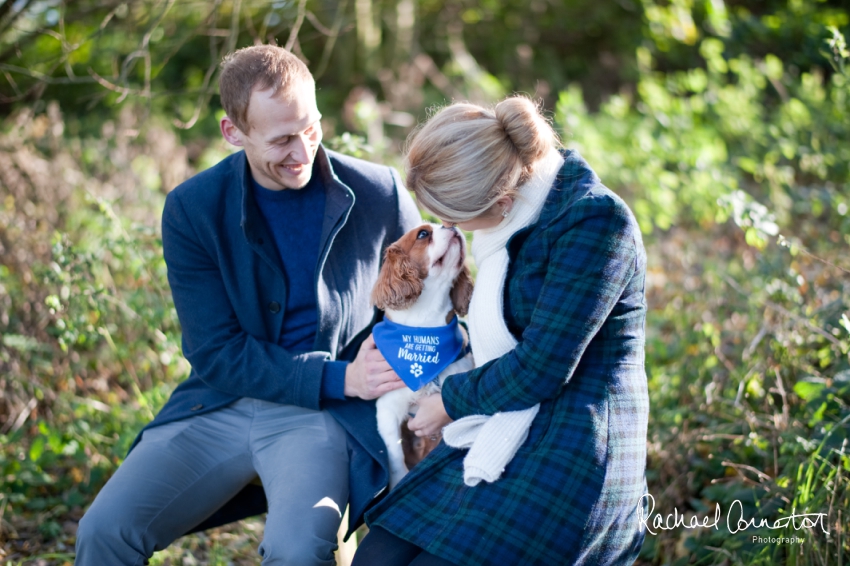 Professional colour photograph of pre-wedding shoots with children and dogs by Rachael Connerton Photography