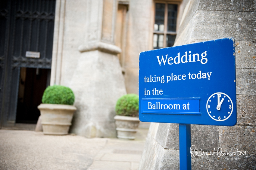 Professional photograph of the front of Belvoir Castle on a wedding day