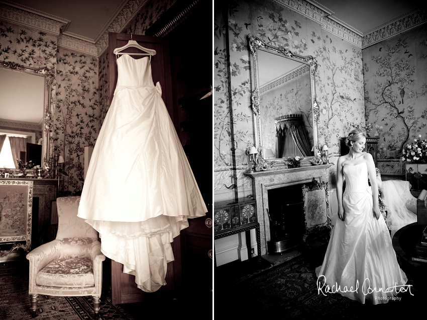 Professional photograph of the front of Belvoir Castle on a wedding day