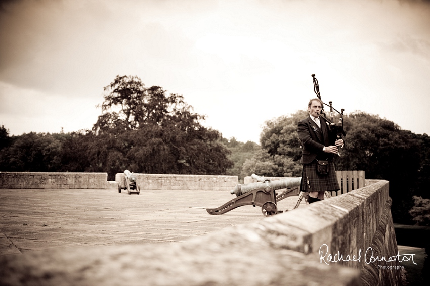 Professional photograph of the front of Belvoir Castle on a wedding day