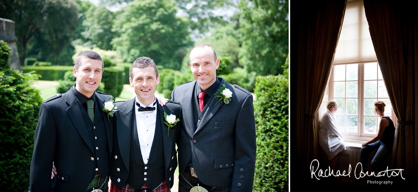 Professional photograph of the front of Belvoir Castle on a wedding day