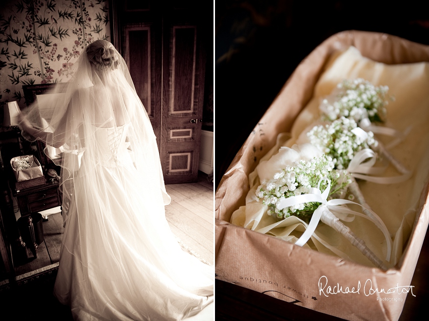 Professional photograph of the front of Belvoir Castle on a wedding day