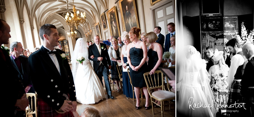 Professional photograph of the front of Belvoir Castle on a wedding day