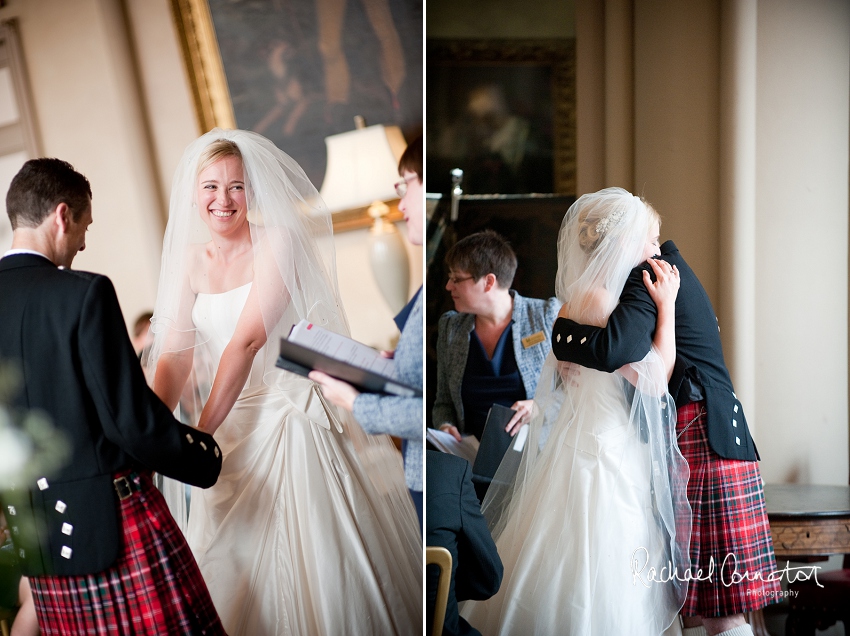 Professional photograph of the front of Belvoir Castle on a wedding day