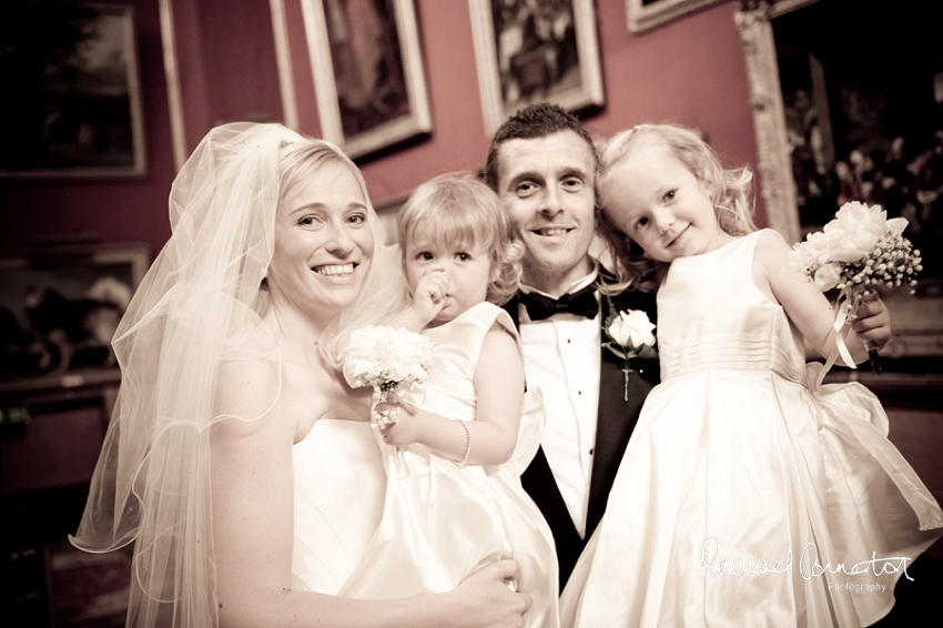 Professional photograph of the front of Belvoir Castle on a wedding day