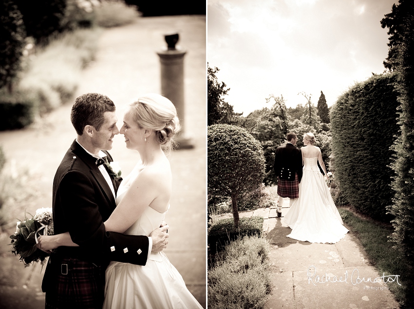 Professional photograph of the front of Belvoir Castle on a wedding day