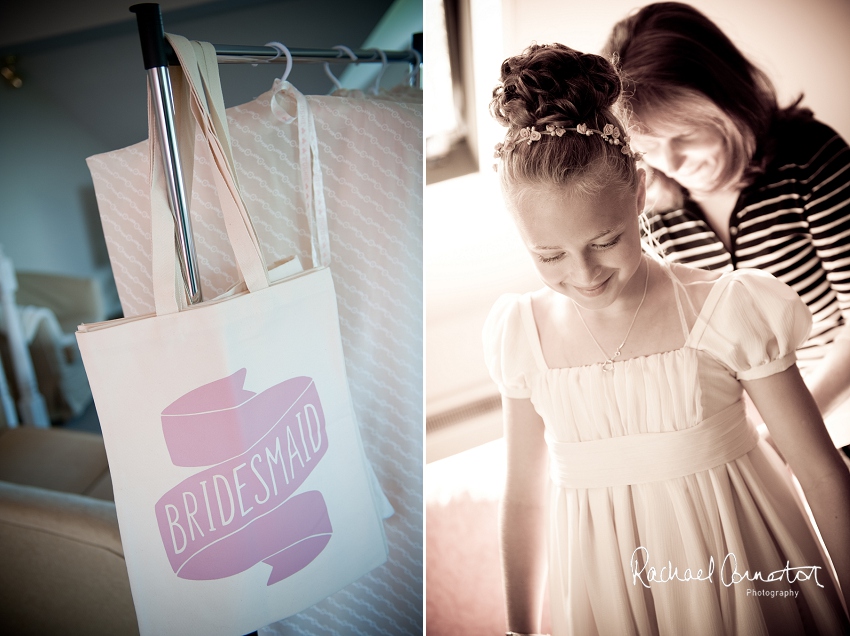 Professional photograph of wedding bunting outside wedding marquee