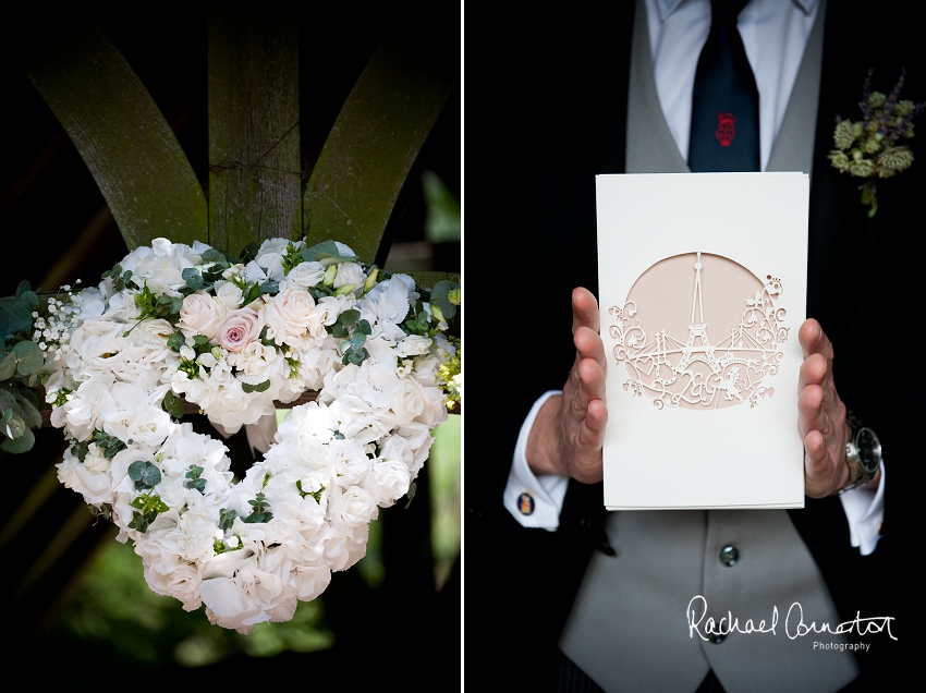 Professional photograph of wedding bunting outside wedding marquee