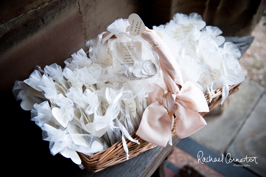 Professional photograph of wedding bunting outside wedding marquee