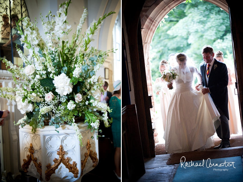 Professional photograph of wedding bunting outside wedding marquee