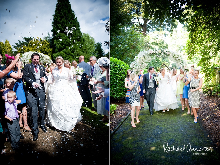 Professional photograph of wedding bunting outside wedding marquee