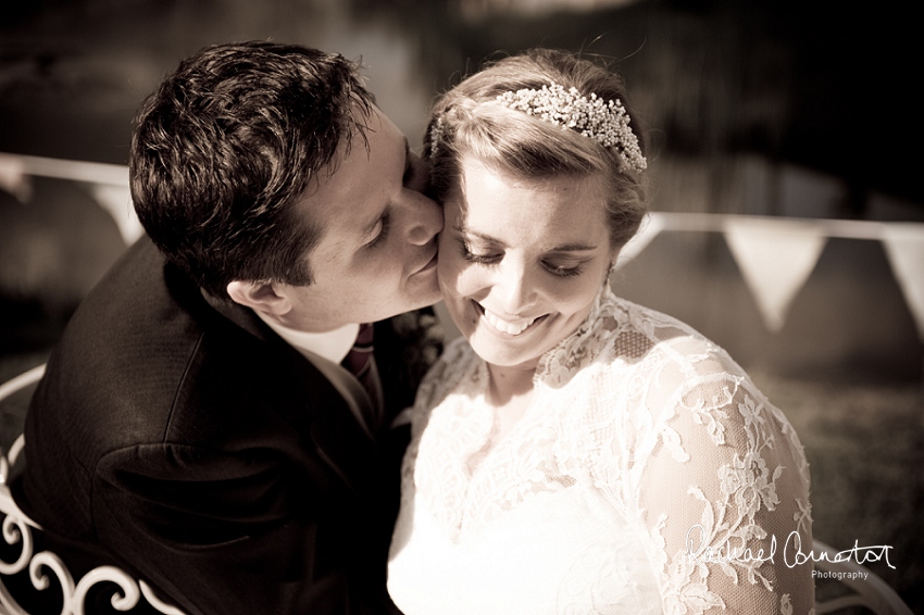 Professional photograph of wedding bunting outside wedding marquee