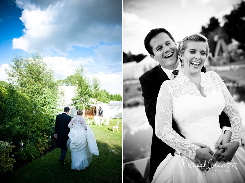 Professional photograph of wedding bunting outside wedding marquee