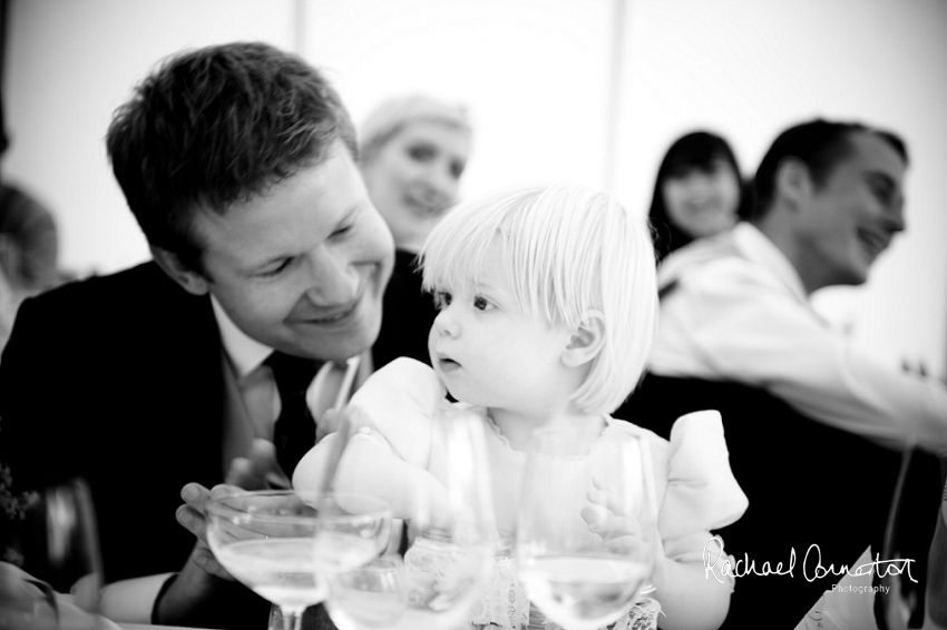 Professional photograph of wedding bunting outside wedding marquee