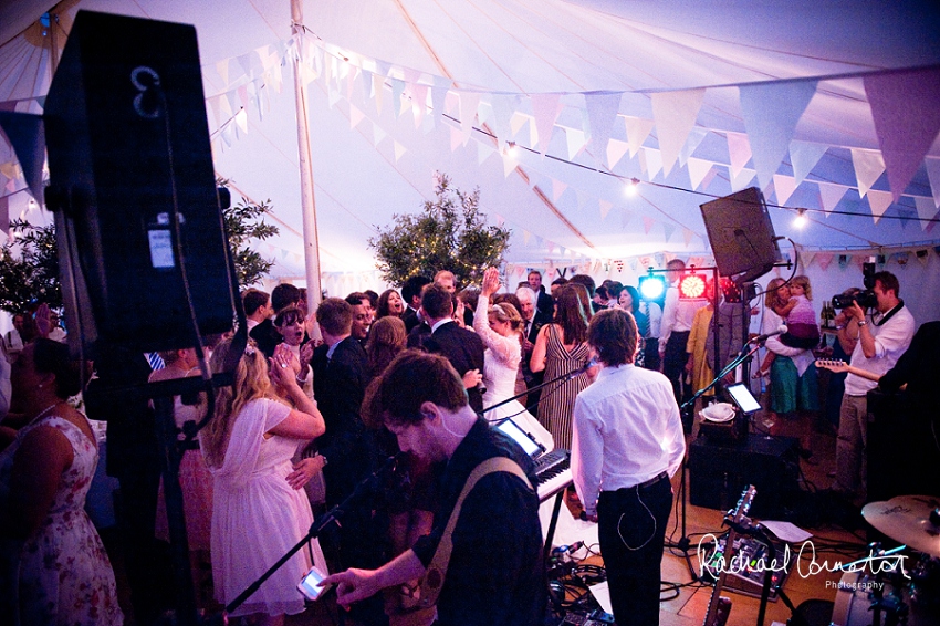 Professional photograph of wedding bunting outside wedding marquee