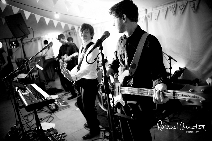 Professional photograph of wedding bunting outside wedding marquee