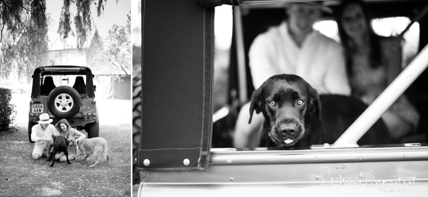 Professional colour photograph of pre-wedding shoots with children and dogs by Rachael Connerton Photography