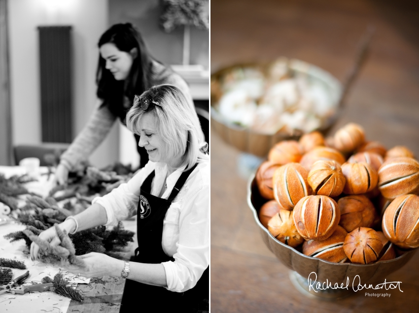 Professional colour photograph of Christmas Wreath making with Sophie's Flower Co at Chequers Inn, Woolsthorpe by Rachael Connerton Photography