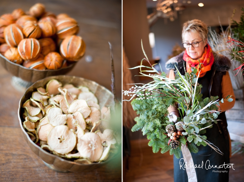 Professional colour photograph of Christmas Wreath making with Sophie's Flower Co at Chequers Inn, Woolsthorpe by Rachael Connerton Photography