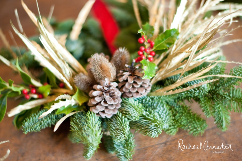 Professional colour photograph of Christmas Wreath making with Sophie's Flower Co at Chequers Inn, Woolsthorpe by Rachael Connerton Photography