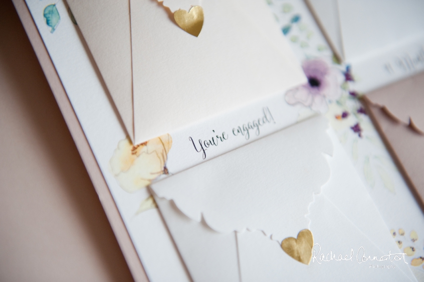 Professional colour photograph of Hummingbird cards' wedding stationery creative business shoot by Rachael Connerton Photography