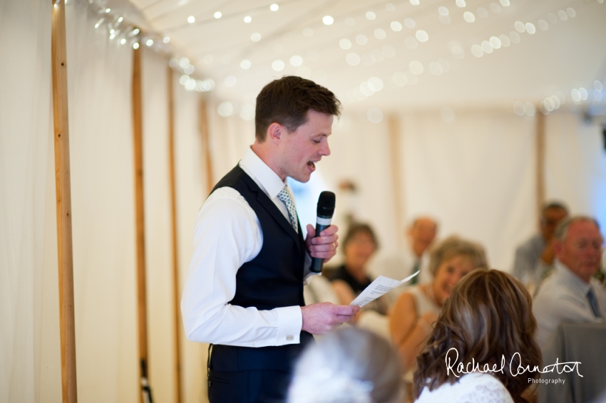 Professional colour photograph of Sarah and Matt's marquee wedding at Ashford on the Water by Rachael Connerton Photography