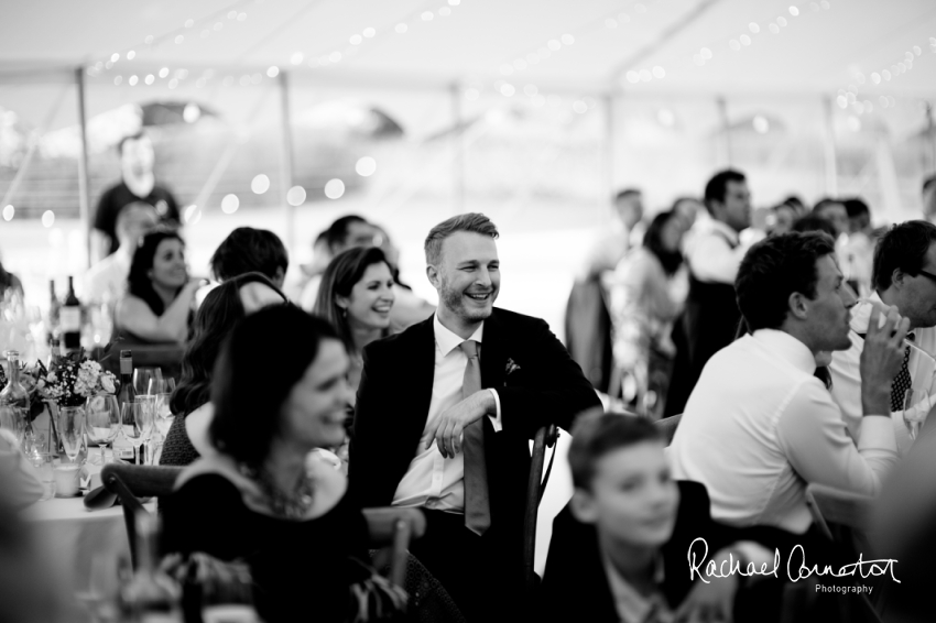 Professional colour photograph of Sarah and Matt's marquee wedding at Ashford on the Water by Rachael Connerton Photography