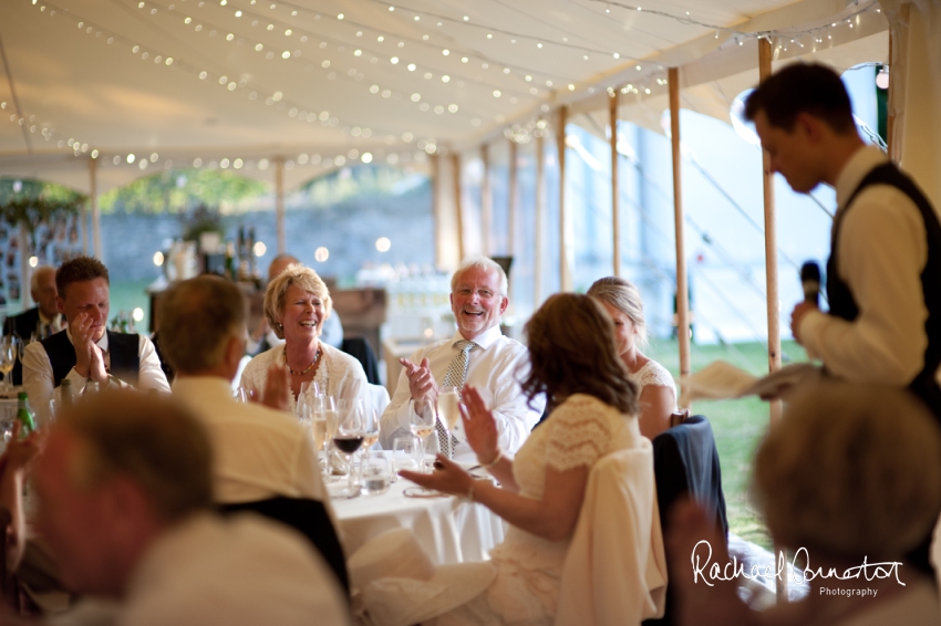 Professional colour photograph of Sarah and Matt's marquee wedding at Ashford on the Water by Rachael Connerton Photography