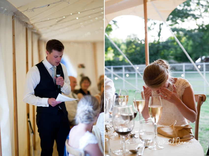 Professional colour photograph of Sarah and Matt's marquee wedding at Ashford on the Water by Rachael Connerton Photography