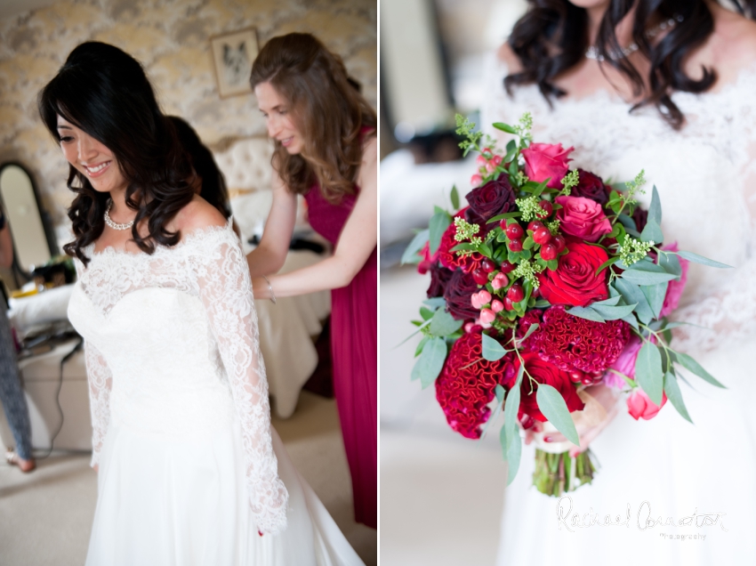 Professional colour photograph of Catherine and Henry's summer wedding at Hinwick Hall by Rachael Connerton Photography