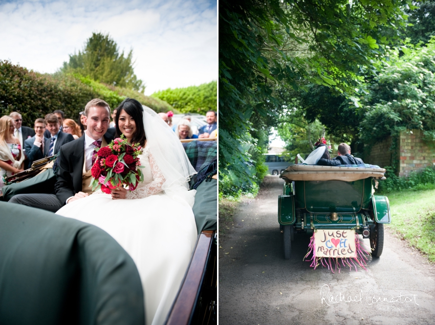 Professional colour photograph of Catherine and Henry's summer wedding at Hinwick Hall by Rachael Connerton Photography