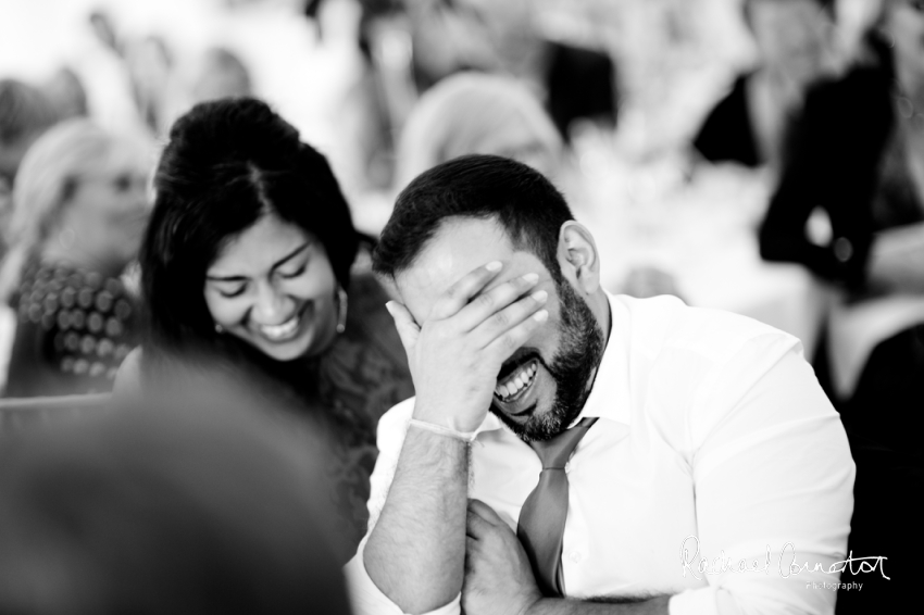 Professional colour photograph of Catherine and Henry's summer wedding at Hinwick Hall by Rachael Connerton Photography