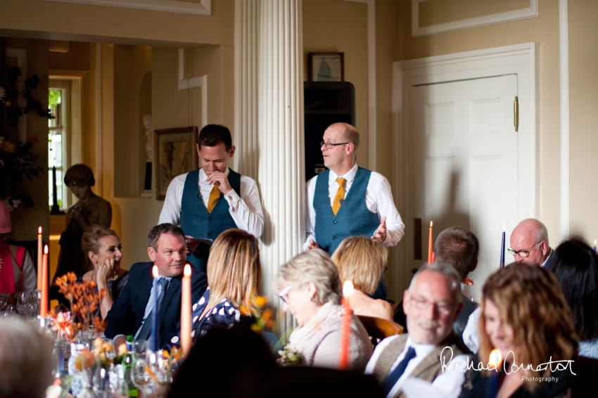 Professional colour photograph of Sophie and Richard's Summer wedding at Langar Hall by Rachael Connerton Photography