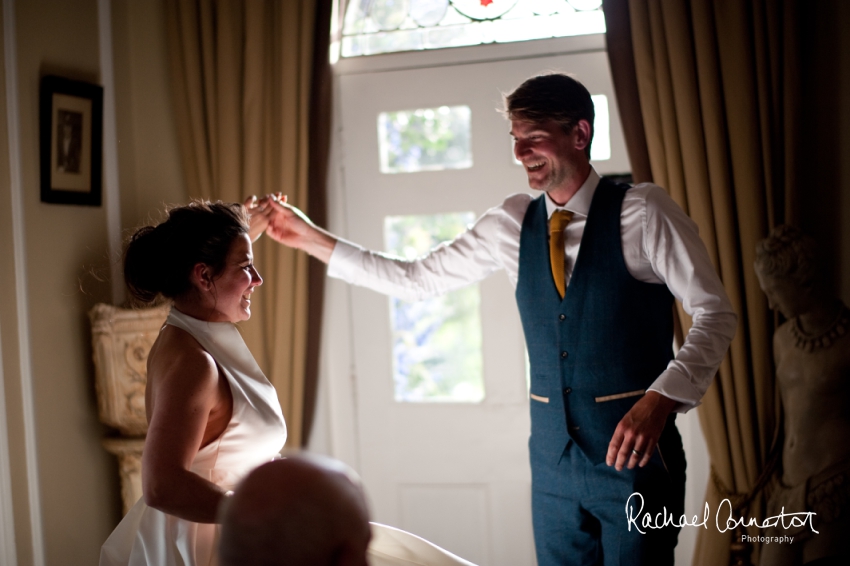 Professional colour photograph of Sophie and Richard's Summer wedding at Langar Hall by Rachael Connerton Photography