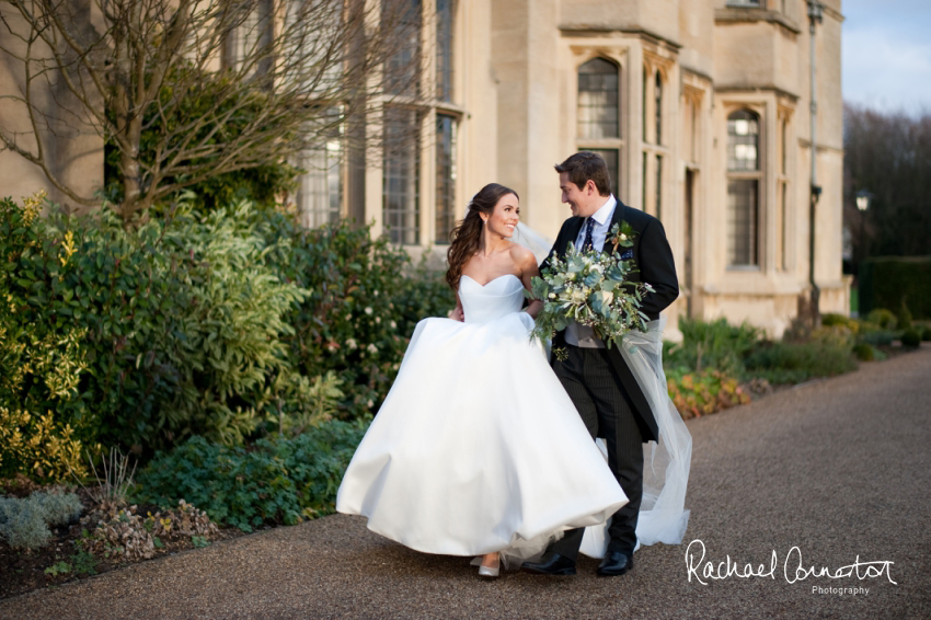 Professional colour photograph of Eloise and Will's winter wedding at Rushton Hall by Rachael Connerton Photography