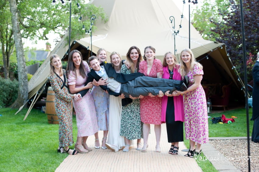 Professional colour photograph of Steph and Hugh's Spring tipi wedding by Rachael Connerton Photography