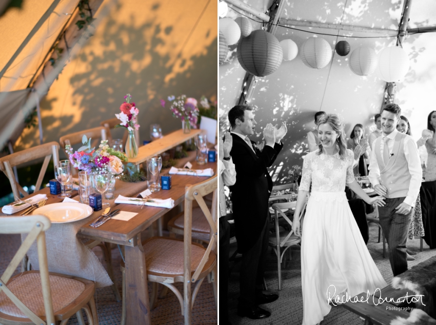 Professional colour photograph of Steph and Hugh's Spring tipi wedding by Rachael Connerton Photography