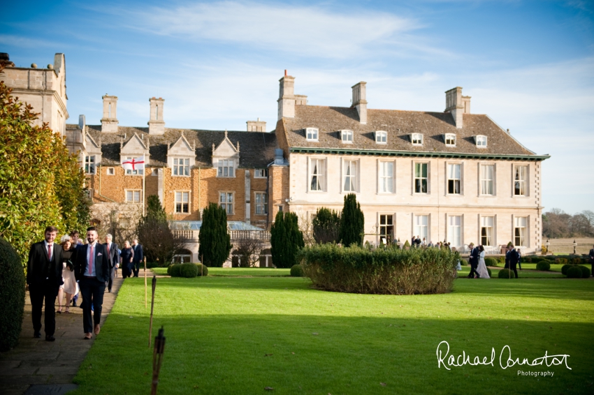 Professional colour photograph of Sarah and Johnathan's Christmas wedding at Stapleford Park by Rachael Connerton Photography