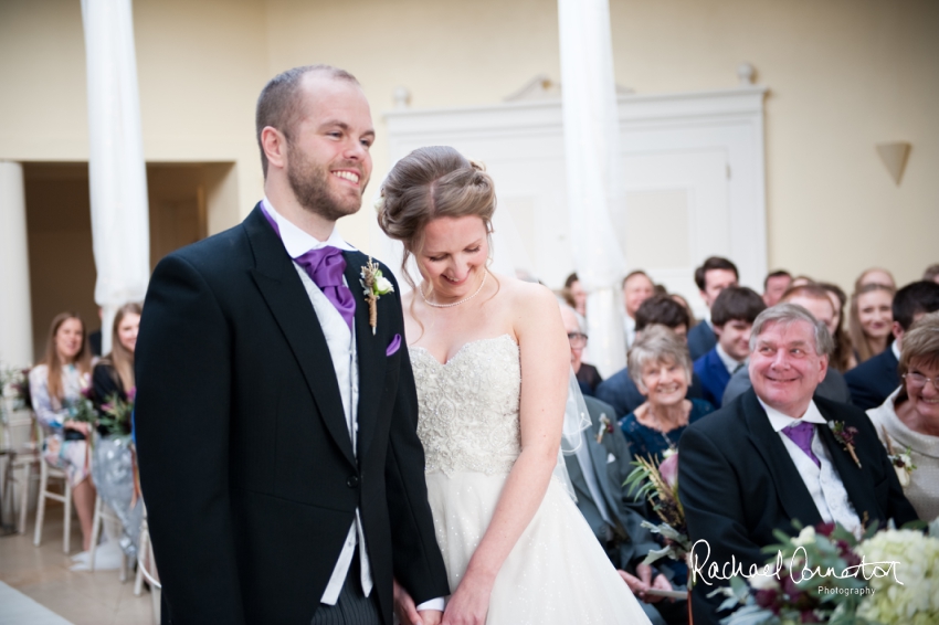 Professional colour photograph of Sarah and Johnathan's Christmas wedding at Stapleford Park by Rachael Connerton Photography