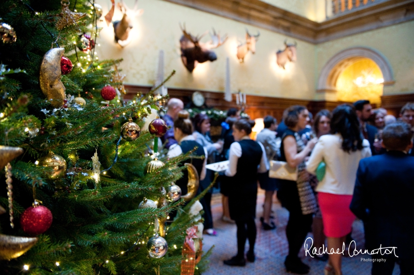 Professional colour photograph of Sarah and Johnathan's Christmas wedding at Stapleford Park by Rachael Connerton Photography