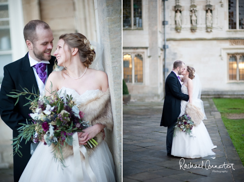 Professional colour photograph of Sarah and Johnathan's Christmas wedding at Stapleford Park by Rachael Connerton Photography