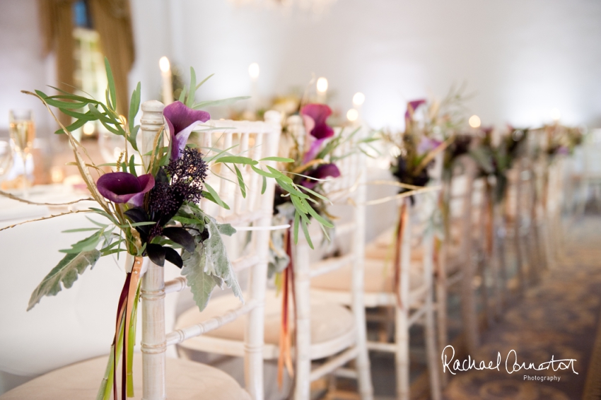 Professional colour photograph of Sarah and Johnathan's Christmas wedding at Stapleford Park by Rachael Connerton Photography