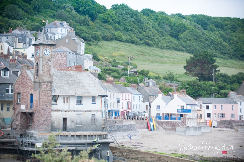 Professional colour photograph of Holly and Chris' Cornwall beach wedding at Palhawn Fort by Rachael Connerton Photography