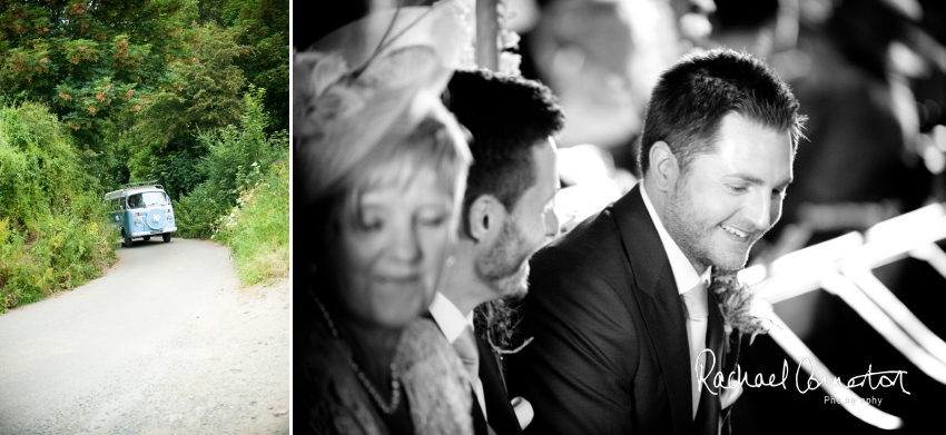 Professional colour photograph of Holly and Chris' Cornwall beach wedding at Palhawn Fort by Rachael Connerton Photography