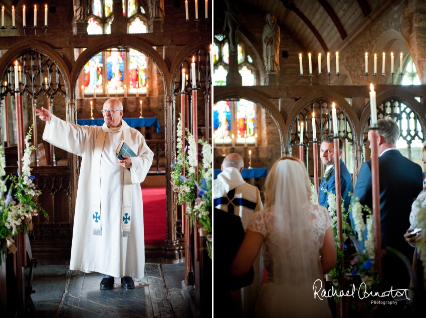 Professional colour photograph of Holly and Chris' Cornwall beach wedding at Palhawn Fort by Rachael Connerton Photography